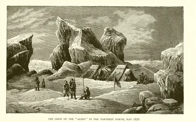 Die Besatzung der Alert im äußersten Norden, Mai 1876