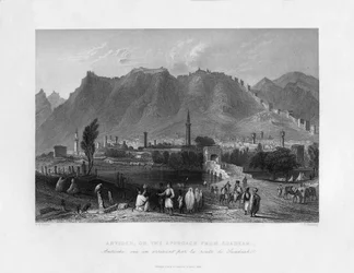 Antiochia, auf dem Weg von Suadeah, Türkei, 1841