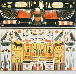 Wandgemälde aus den Königsgräbern von Theben, entdeckt von G. Belzoni, Tafel 2 aus Plates Illustrative of the Researches in Egypt and Nubia