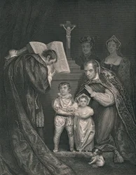 Die Hochzeit von Richard Herzog von York. Bruder von Edward V., 1478, 1821, Mitte 19. Jahrhundert
