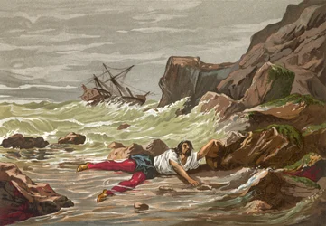 Tod von Vesalius bei einem Schiffbruch auf seiner Rückkehr aus dem Heiligen Land