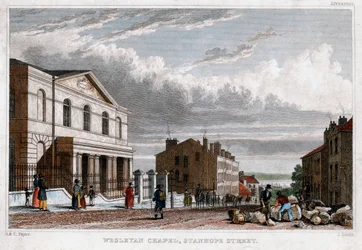 Wesleyanische Kapelle, Stanhope Street, London, 1830