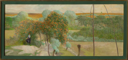 Landschaft mit Eberesche, rechter Teil des Triptychons „Geh zu den Bächen“