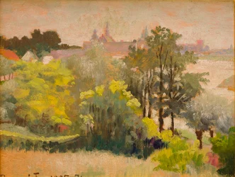 Blick vom Zwierzyniec auf Krakau