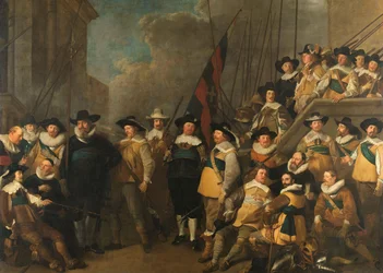 Offiziere und andere Bürgerwehrmänner des V. Bezirks in Amsterdam