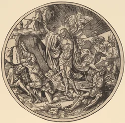 Die Auferstehung und die heiligen Frauen auf dem Weg zum Grab Christi