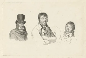 Porträts von Jan Kamphuysen, Dirk Versteegh und Hendrik de Flines
