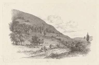 Kutsche in einer Landschaft