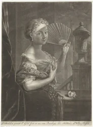 Junge Frau mit Fächer