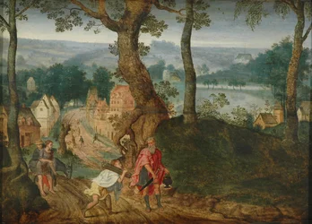Landschaft mit Abraham und Isaak, Mitte des 17. Jahrhunderts