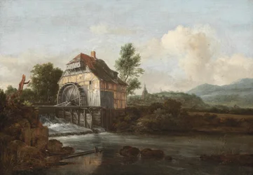 Landschaft mit einer Wassermühle, ca. 1680