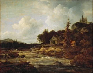 Landschaft mit Bergfluss