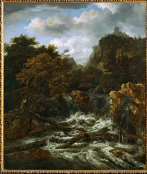 Norwegische Landschaft mit Wasserfall