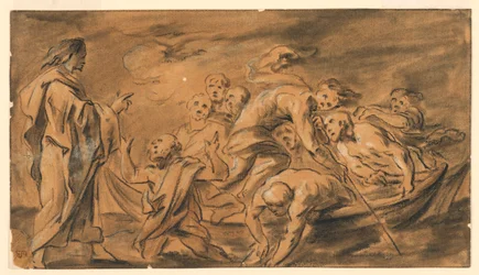 Christus erscheint den Aposteln am See von Galiläa, der wunderbare Fischfang