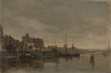Der Schreierstoren mit der Brücke über die Gelderse Kade in Amsterdam