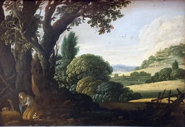 Landschaft mit reuiger Magdalena