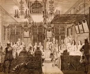 Das große Fest der Stände von Holland für den König und die königliche Familie, 1660