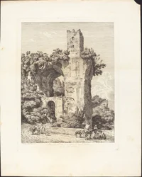 Arco della Toretta oder Teil des Aqua Claudia, bei den Arci in der Nähe von Tivoli