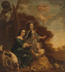 Porträt von Geertruyt, Margriet und Anna Delff