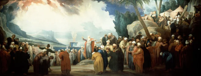 Moses wählt den Rat der siebzig Ältesten