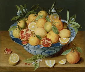 Stillleben mit Zitronen, Orangen und einem Granatapfel, ca. 1620-1630