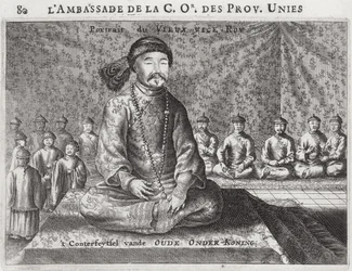 Porträt des alten Vizekönigs, aus einem Bericht einer niederländischen Botschaft nach China, 1665