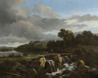 Landschaft mit Kaskade