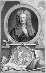 Isaac Newton 1642-1727, englischer Mathematiker, Astronom und Physiker, 1738