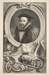 Porträt von George Abbot, Erzbischof von Canterbury, Illustration aus 