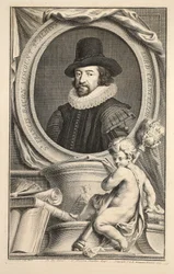 Porträt von Francis Bacon, Viscount von St. Albans, Illustration aus 