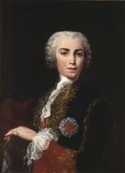 Porträt von Carlo Broschi genannt Farinelli, italienischer Kastratensänger