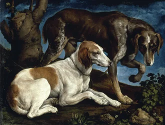 Zwei Jagdhunde, 1548-1549