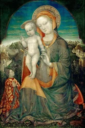 Die Madonna der Demut, verehrt von Lionello d