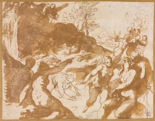 Apollo und die Musen, geweckt vom Ruf des Ruhms