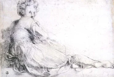 Studie einer weiblichen Figur für die Villa Medici in Poggio a Caino