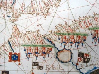 Renaissance-Karte von Europa, nach Jacopo Russo, 1528