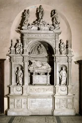 Grabdenkmal zu Ehren von Kardinal Ascanio Maria Sforza (Marmorskulptur, 1505-1507)