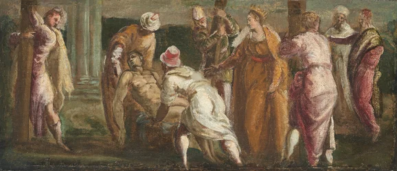 Heilige Helena prüft das wahre Kreuz, ca. 1545