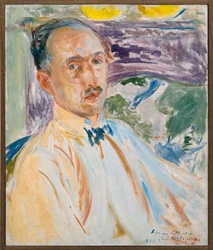 Studie für das Porträt von François Mauriac (1885-1970), französischer Schriftsteller, Gemälde von Jacques Émile Blanche (1861-1942) ausgeführt 1923. Fotografie, KIM Youngtae, Rouen, Rouen Museum der Schönen Künste.
