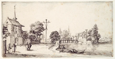 Eine Straße entlang des Flussufers
