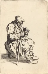 Bettler beim Essen