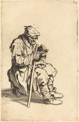 Bettler beim Essen