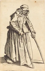 Bettlerin mit Krücken, ca. 1622