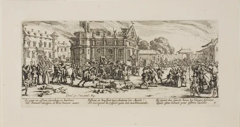 Zerstörung eines Klosters, Platte sechs aus Die Elendigkeiten des Krieges