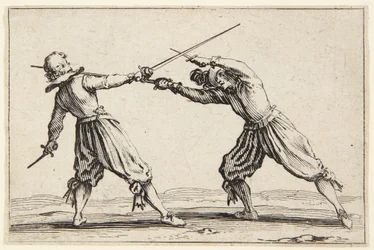 Duell mit Schwertern und Dolchen