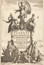 Frontispiz für die Statuten des Ordens der Ritter des heiligen Stephanus