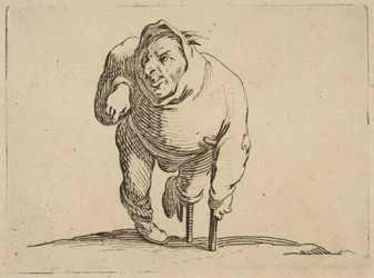 Der Krüppel mit einer Krücke und einem Holzbein, 1616-22