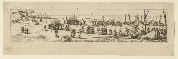 Landung der Truppen bei der Belagerung von La Rochelle, 1630