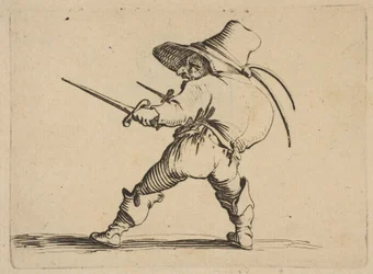 Der Duellant mit Schwert und Dolch, aus Varie, 1616-22