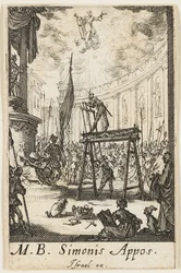 Martyrium des Heiligen Simon, Platte zehn aus Die Martyrien der Apostel